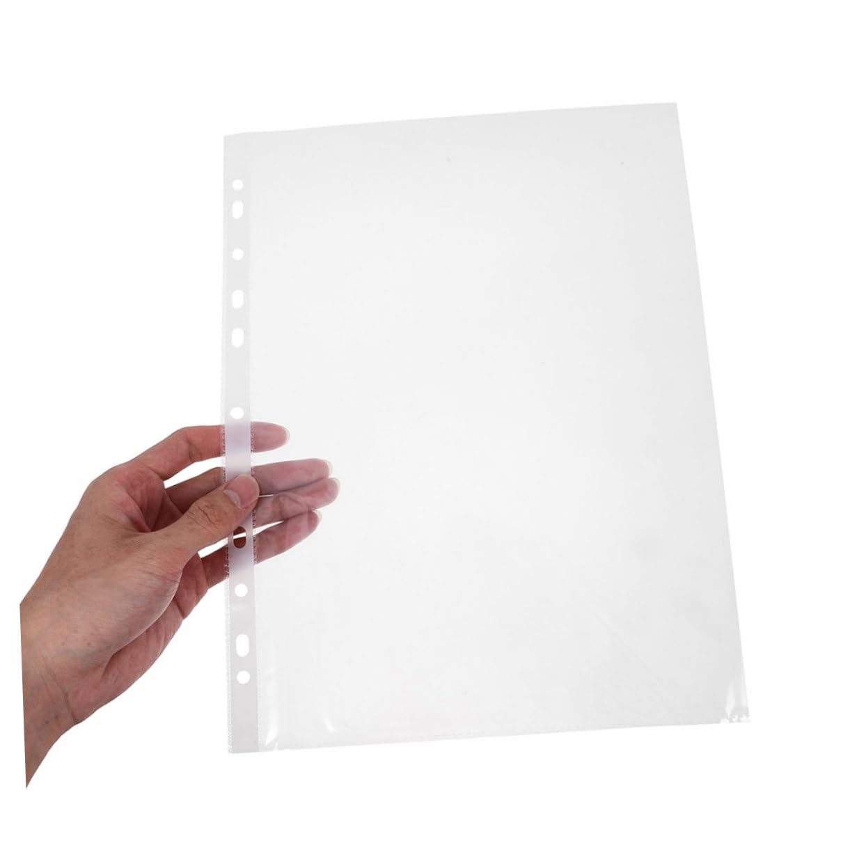 100 Stück Klarsichthüllen Folienhüllen aus Robustem PP Material Transparente Dokumentenhüllen zum Schutz von Fotos Rezepten und Zertifikaten für Büro Schule und Zuhause