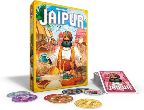 Jaipur (Bilingual French/English) - Card Games - Strategy/Duel - Fast-Paced Merchant Trading Game - Ages 10+ - 2 Players - 30 Minute Playtime - Made by Asmodee by Asmodee - Image 2