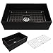 BOCCHI Vigneto Farmhouse Apron Front Fireclay 33 in. Single Bowl Kitchen Sink with Protective Bottom Grid and Strainer in Matte Dark Gray