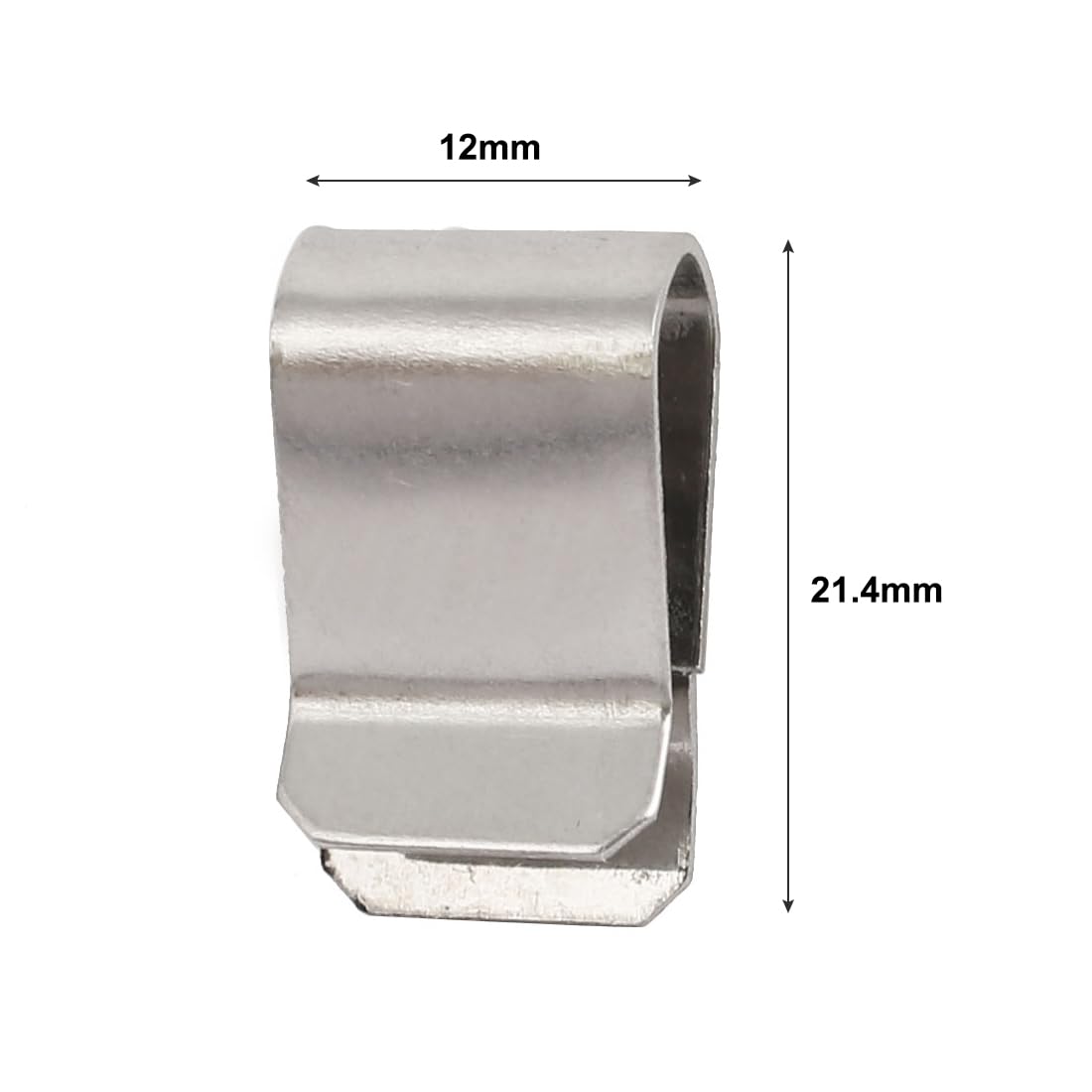 uxcell 20pcs Stainless Steel Spring U Clip Silver Tone 21.4mm x