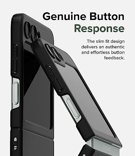 Image of Ringke Slim Compatible with Samsung Galaxy Z Flip 5 Case Back Cover Thin Soft-Feeling Coating Hard PC with Non-Slip Grip Protective Phone Case for Samsung Z Flip 5 5G (2023) - Black