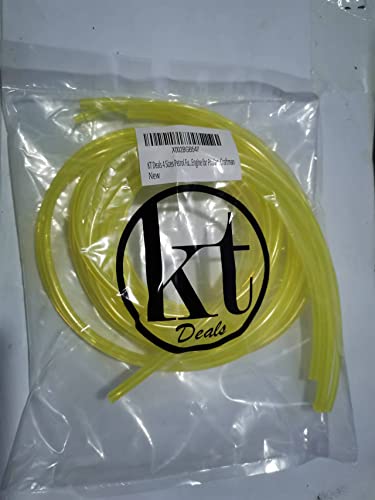 4 Sizes Petrol Fuel Gas Line Pipe Hose Tubing For String Trimmer Chainsaw Blower Lawn Mower and other Power Tools For 2 Cycle Small Engine Poulan, Craftman and more (Yellow 4PC)