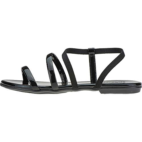 Sandalia Feminina Rasteira Leve Rasteirinha Eleganteria Tamanho:35;Cor:Preto