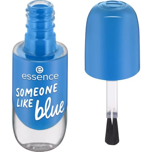 Image of Essence gel nail colour 51 SOMEONE LIKE blue, gel nail polish, high-shine finish, long-lasting colour, 8 ml