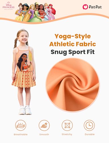 Image of Disney Minnie Frozen Stitch Princess Toddler Girls' Tennis Skirt Sets Kids Athletic Camisole Top & Skort 2 Piece Outfit 2-9Y