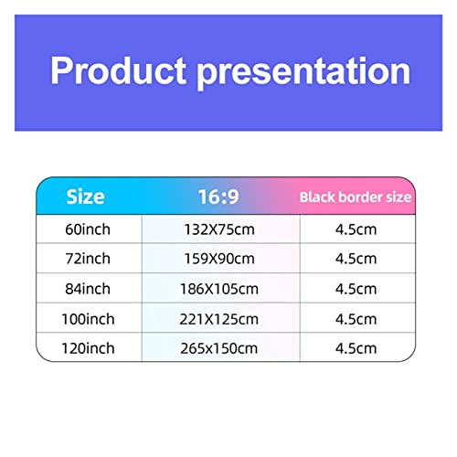 Pantalla plegable portátil para proyector 72 pulgadas 16:9 miniatura 5