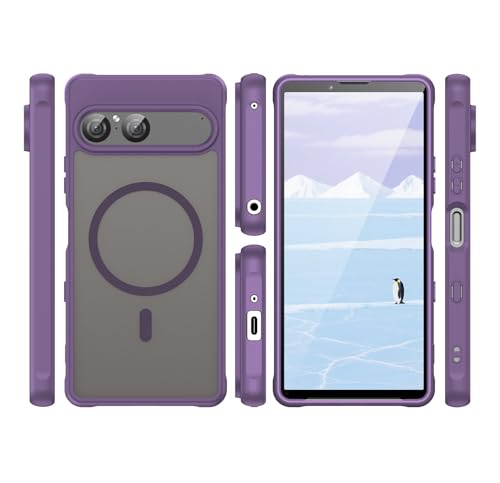 Image of Compatible with Sony Xperia 10 VII Case Cover,Compatible with MagSafe,Anti-Fall,Compatible with Sony Xperia 10 VII 5G XQ-FE54 XQ-FE72 Cell Protective Phone Case Purple