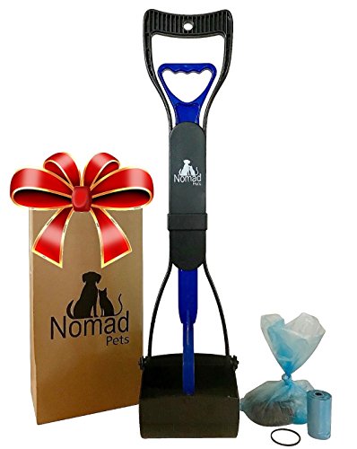 Complete Pooper Scooper Gift Set for Dogs with Large Poop Bags Included - Best for Small, Medium, Large, XL Pets - Long Handle Scoop - Portable and Heavy Duty - Great in Grass and Cement