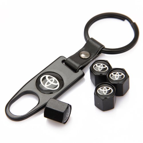 yunming Universal Wheel Tire Valve Stem Air Caps Covers and 1 pc Keychain
