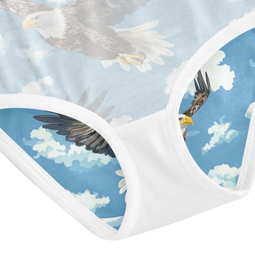 ZZKKO Blue Sky Eagle Girls Underwear Toddler Panties for Girls Comfort Brief Size 2T-8Y4