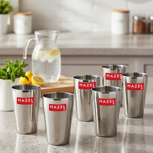 Set de 6 vasos de acero inoxidable 750 ml HAZEL miniatura 3