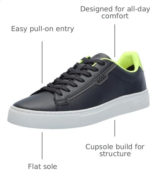 Image of BOSS Men's Rhys Cupsole Small Logo Sneaker