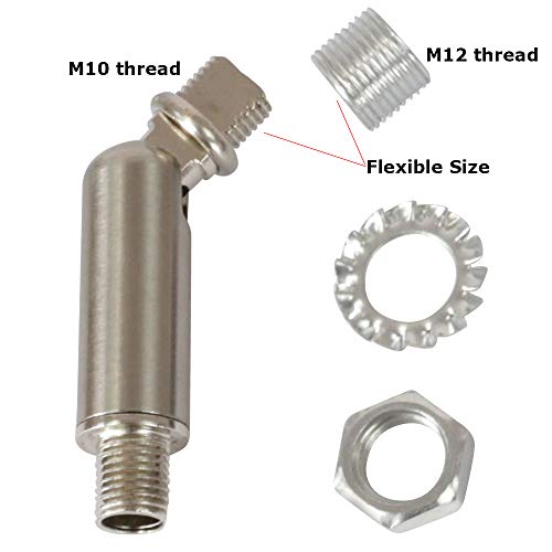 Image of MELUCEE Brushed Nickel Sloped Ceiling Adapter for Chandeliers Pendant Lights 1 Pcs, Suitable for Vaulted or Angled Ceilings