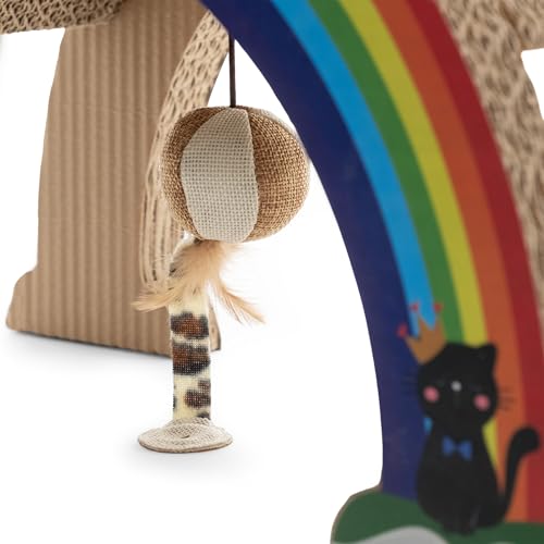 Poteau à gratter en carton durable Arcobaleno - 6