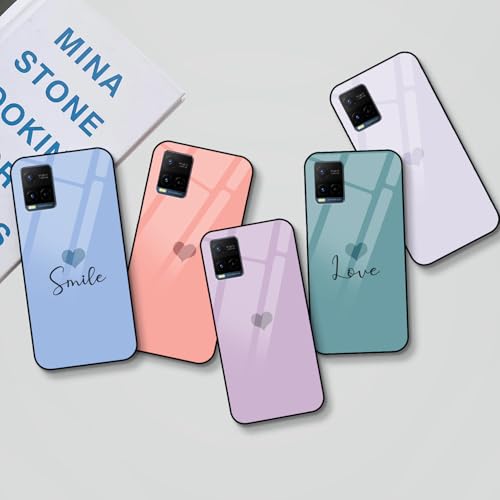 Image of COLORflow Back Cover Compatible with Vivo Y21 2021 / Y33s / Y21s | Pastel Hearts Color Customized | Shockproof TPU Bumper with Camera Protection Back Cover Compatible with Vivo Y21 2021 / Y33s / Y21s