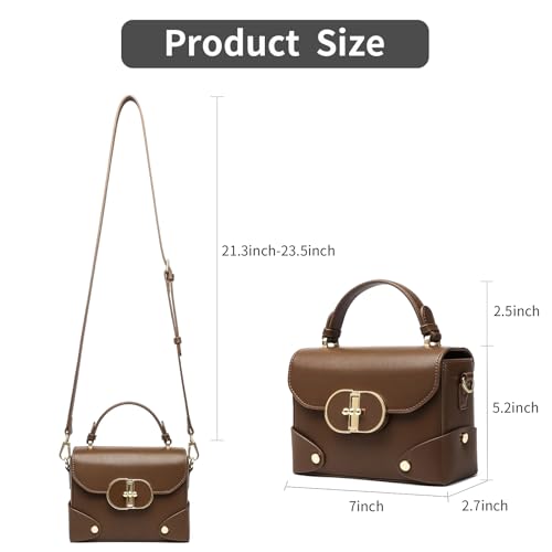 Image of Recycled Leather Phone Bag Top Handle Crossbody Square Purse