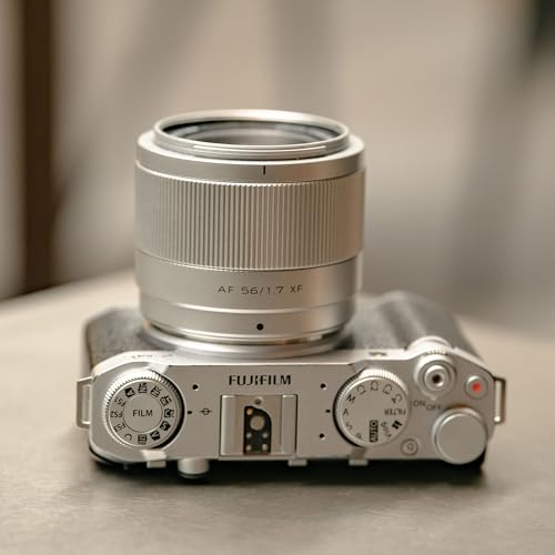 Image of VILTROX 56mm f /1.7 XF Lens for Fuji X Mount, Autofocus Large Aperture APS-C STM Lens Compatible with Fuji X-E3 X-E4 X-T5 X-T4 X-T30 II X-S10 X-T200 X-T30 X-H1 X-H2 X-T3 X-T100(Silver)