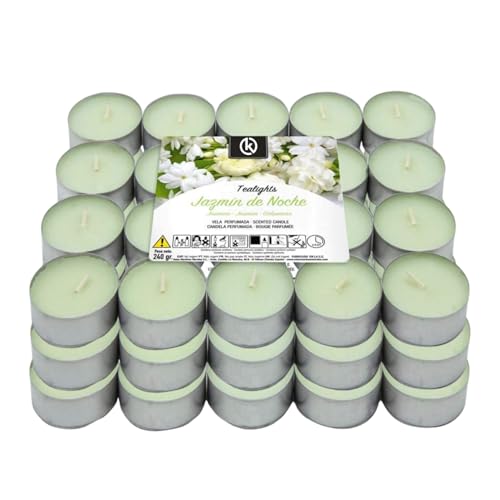 KROWN - Velas de Té Perfumadas, Velas Decorativas Aromáticas (20 Velas, Jazmín)