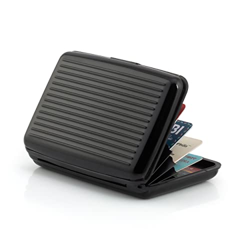 Image of MAESTRA Credit Card Holder Hard Case Travel Wallet ID Purse Multi Pockets RFID Scan Protection Organiser for Men and Women