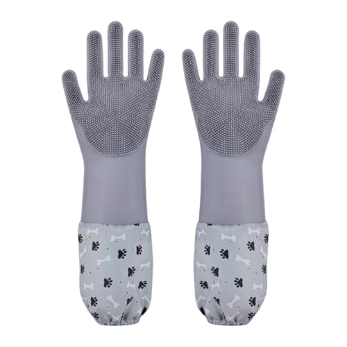犬 お風呂 グルーミンググローブ シャンプーブラシ 防咬設計 長袖 犬猫お風呂 ペット用 台所 兼用 ひっかき傷に強い 泡立て器 手袋 柔らかい マッサージ 血行促進