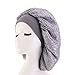 Produktbild KEAIOU Damen-Haarnetz, hohl, elastisch, breites Band, für Nacht, Schlafmütze, gehäkelt, Slouchy Beanie, Haarausfall, Kappe grau