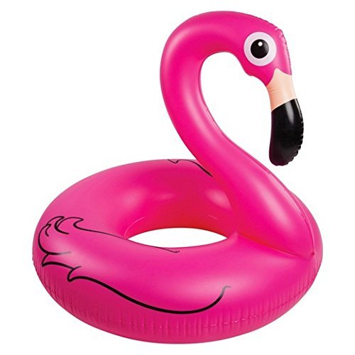 nabati - Anillo inflable gigante en forma de flotador para piscina, color rosa