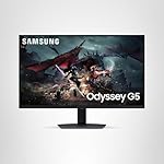 SAMSUNG 32-Inch Odyssey G50D Series QHD Fast IPS G-Sync Compatible Gaming Monitor, 1ms, VESA DisplayHDR 400, 180Hz, AMD FreeSync, Adjustable Stand, Eye Saver Mode, LS32DG502ENXZA, 2024