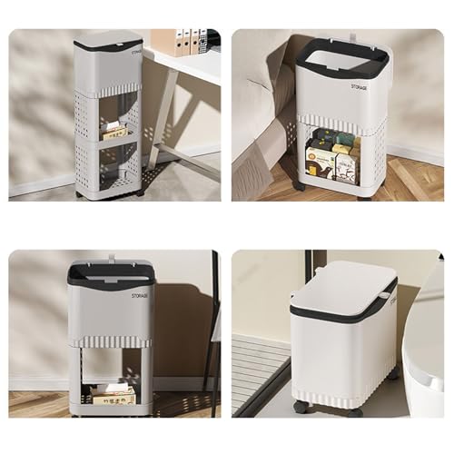 Contenedor de basura durable con ruedas y diseño moderno miniatura 3