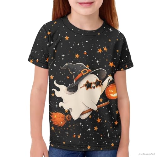 Image of Renewold Kids Novelty T-Shirt for Girls Boys Short Sleeve Crewneck Summer Tee Soft Breathable Graphic Shirt for Age 2-16
