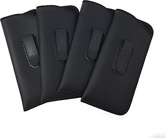 Slip-In Eyeglass Pouch Pocket Clip Black Lightweight Protective Sleeve Case Holster Glasses Eyewear