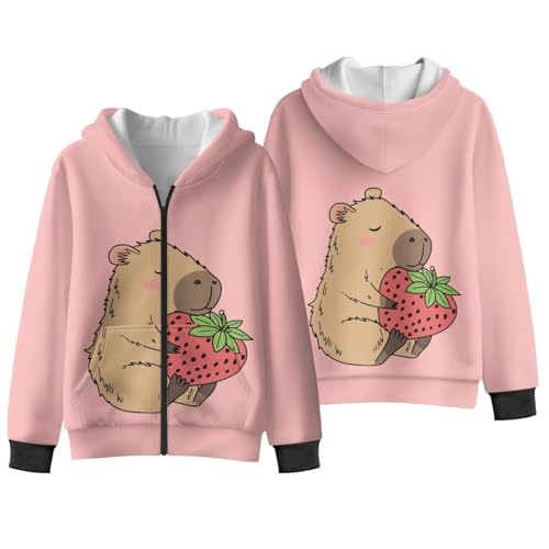 Kids Full-Zip Hoodies Zip Up Hooded Sweatshirt Kid Fleece Jackets Coats for Boys Girls Fall Winter Casual Outerwear