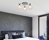 AUROLITE BOLLA 3xG9 LED Bulbs Included - Semi Flush Ceiling Light, Polished Chrome Finish, 12W, Ideal for Living Room, Bedroom, Kitchen, and Hallway (Straight, Natural White 4000K) - Image 4