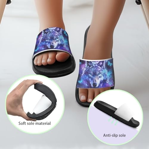 Image of Unisex Slides for Girls Boys Comfortable Slippers Slides Non-slip Shower Shoes House Fashion Thick for Indoor & Outdoor Gifts