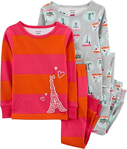 Pajamas PJs anti-irritation en coton peigné pour le sommeil paisible des filles de 3 ans