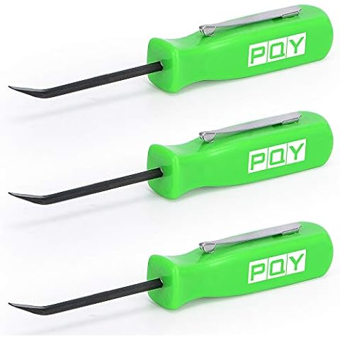 PQY Mini Pocket Pry Bar with Pocket Clip 4.5" Length 3pcs (Green) Cover
