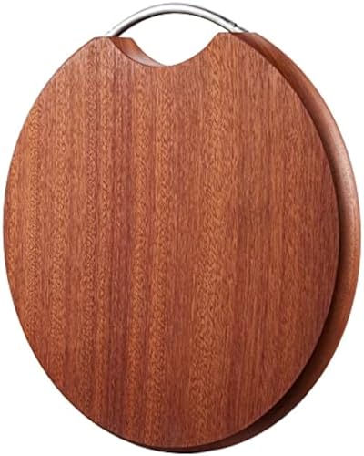 【天然抗菌】黒檀の丸いまな板、厚さ3cm無垢材の家庭用一枚板、全木カッティングボード、カビ防止まな板、 サペリ木製 カッティングボード キッチンボード 家庭用プレート まな板 (36*36*3cm)