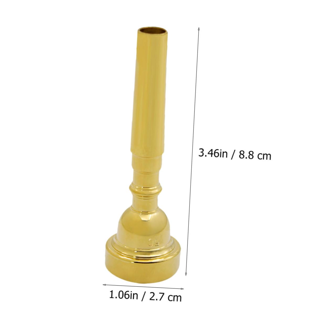 Levemolo Replacement Trumpet Mouthpiece in Gold Silver Antiqued Look for Standard Trumpet Models