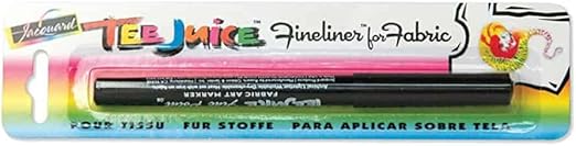 Jacquard JAC-PEN1008 Fine Tee Juice Fabric Marker, Black