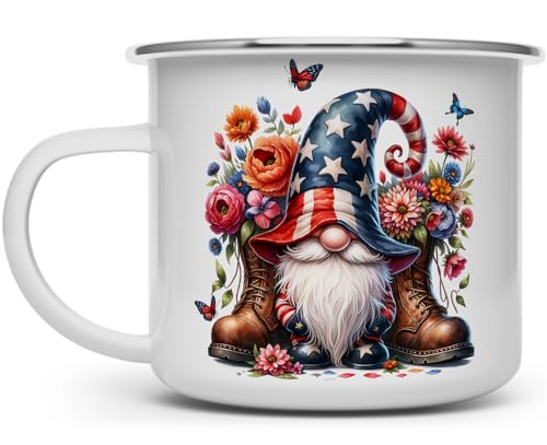 Taza de Camping Esmaltada Patriótica Loftipop 470 ml miniatura 1