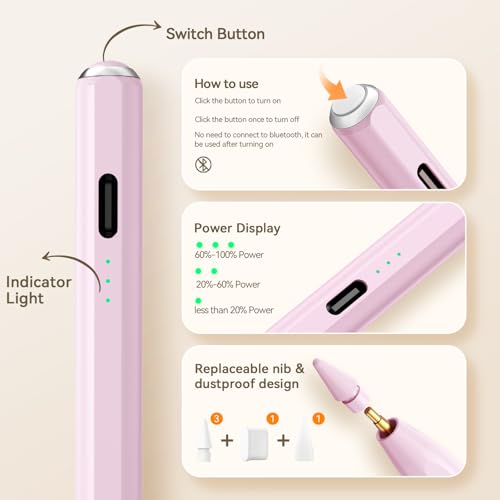 Hastraith Stylus Pen for iPad 2018-2026,13Min Fast Charge Apple iPad Pencil - image 6