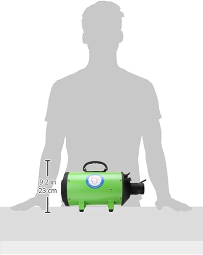 Miniatura 8 de Flying One High Velocity 4.0 HP Motor perro Pet Grooming Force secador wcalentador, Verde