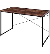 不二貿易 パソコンデスク 勉強机 幅120cm ブラウン ヴィンテージ風 がたつき防止 ナビア 14644