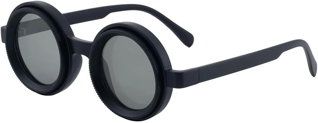 Small Frame Round Steampunk Adjustable Dimming Sunglasses Men Uv400