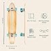 Retrospec Zed Longboard Skateboard Complete Cruiser | Bamboo & Canadian Maple Wood Cruiser w/Reverse Kingpin Trucks for Commuting, Cruising, Carving & Downhill Riding