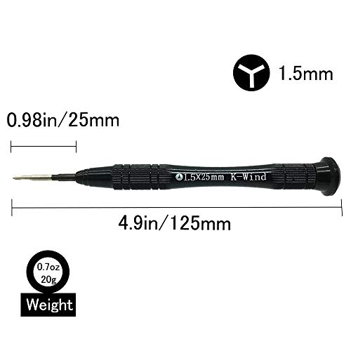 Triwing Screwdriver Y00 1.5mm Compatible with Nintendo Switch Joy-Con, Small Tri-wing 00 Y Shape, Tri Point Screwdriver Y1.5, S2 High Alloy Steel Head, Magnetic Y Tip, 360° Rotary Cap, Anti Slip Grip