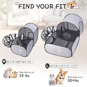   Pet-Playpen-with-Surround-Tunnel-OutdoorIndoor-Cat-Playpen-with-Breathable-Soft-SidesCat-Enclosure-Tent-for-Small-Animals-Portable-Cat-Tent-with-Carry-Bag-Medium