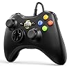 VOYEE PC Controller, Wired Controller Compatible with Microsoft Xbox 360 & Slim/PC Windows 10/8/7, with Upgraded Joystick, Double Shock | Enhanced (Black) - Image 3