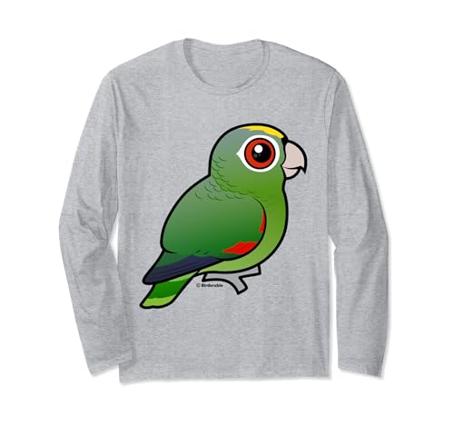 Cute Cartoon Mealy Parrot Blue-crowned Amazon Birdorable Long Sleeve T-Shirt