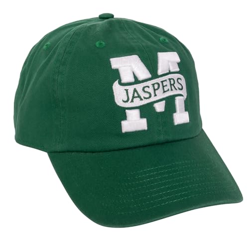 Gorra bordada Manhattan College ajustable color verde miniatura 1