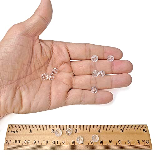 Image of 8mm Rondelle White Glass Beads for Jewelry Making, 300pcs Faceted Briolette Crytal Spacer Beads for Bracelet Necklace Earring